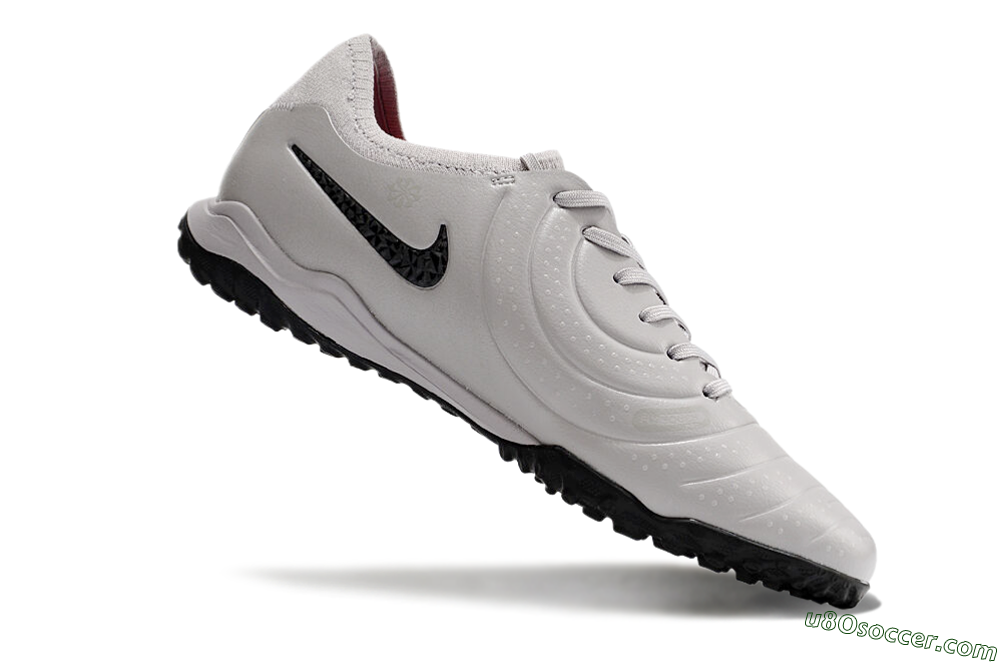Nike Tiempo Legend 10 Pro TF Artificial Turf Soccer Shoes - Grey/Black/Pink 4