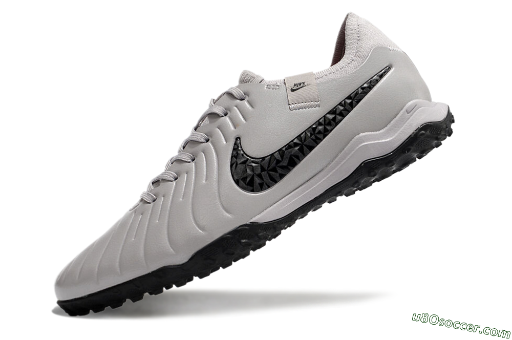 Nike Tiempo Legend 10 Pro TF Artificial Turf Soccer Shoes - Grey/Black/Pink 5