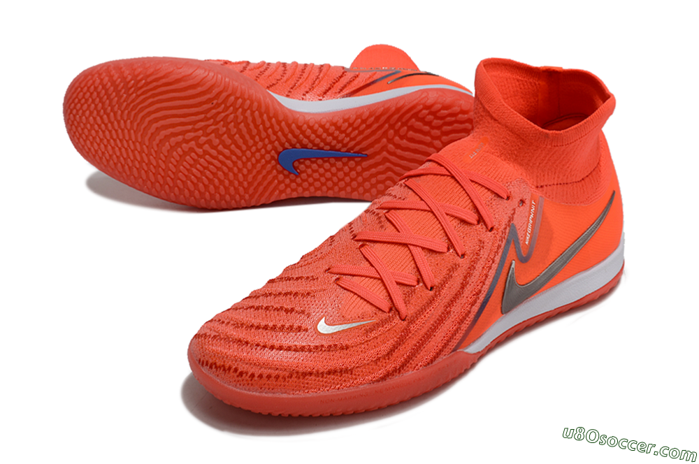 Nike Phantom Luna Elite NU IC Indoor & Futsal Soccer Shoes - Red/Silver/White 3