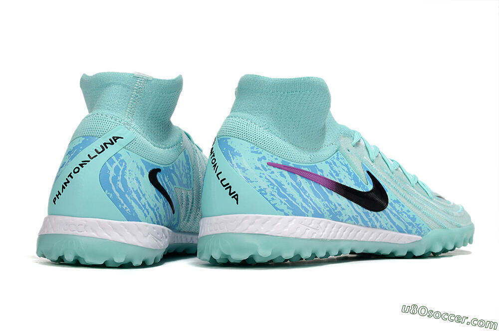 Nike Phantom Luna Elite NU TF Artificial Turf Soccer Shoes - Jade/Blue/Black 6