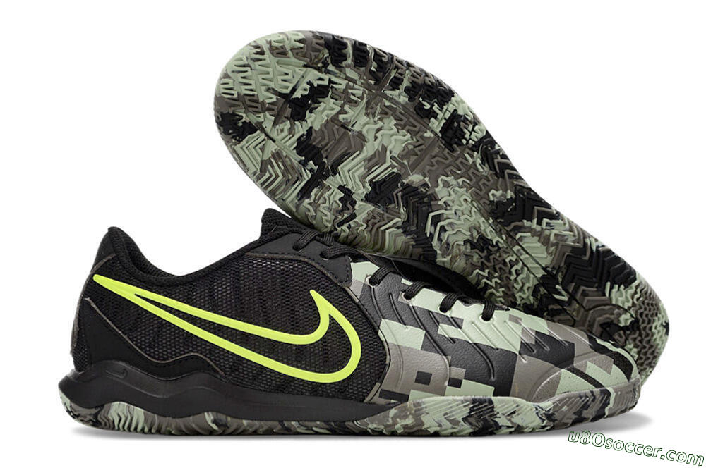 Nike Tiempo Legend 10 Academy IC Indoor & Futsal Soccer Shoes - Camo/Black/Yellow 1