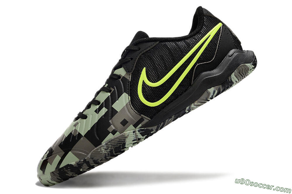 Nike Tiempo Legend 10 Academy IC Indoor & Futsal Soccer Shoes - Camo/Black/Yellow 5