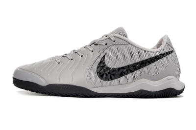 Nike Tiempo Legend 10 Academy IC Indoor & Futsal Soccer Shoes - Grey/Black/Pink