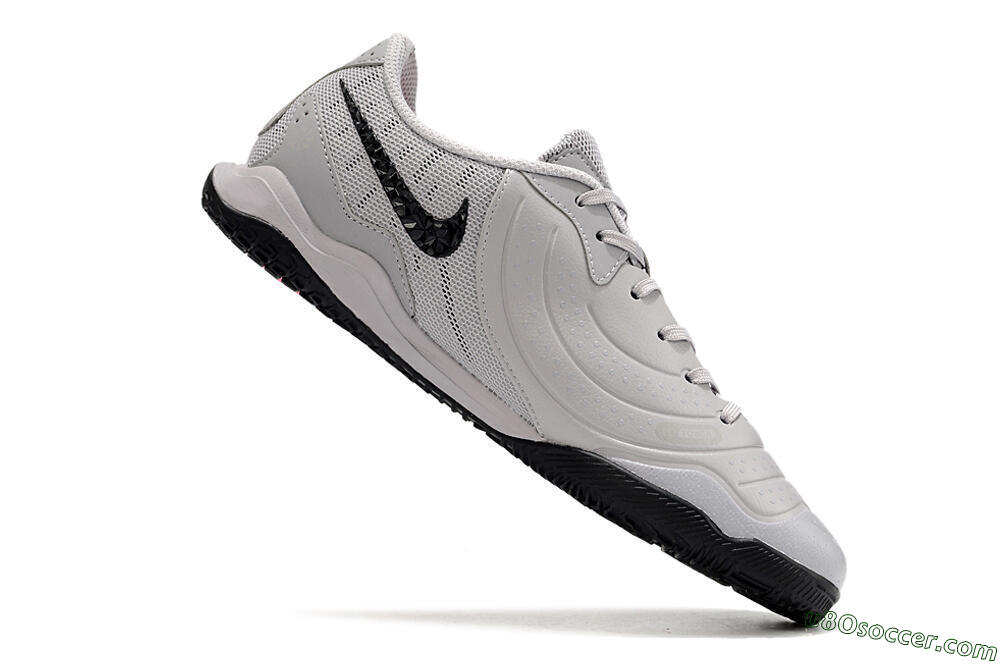 Nike Tiempo Legend 10 Academy IC Indoor & Futsal Soccer Shoes - Grey/Black/Pink 4