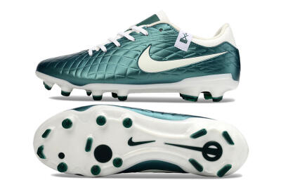 Nike Tiempo Legend 10 Academy FG Firm Ground Soccer Cleats - Green/Beige/White