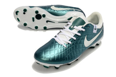 Nike Tiempo Legend 10 Academy FG Firm Ground Soccer Cleats - Green/Beige/White