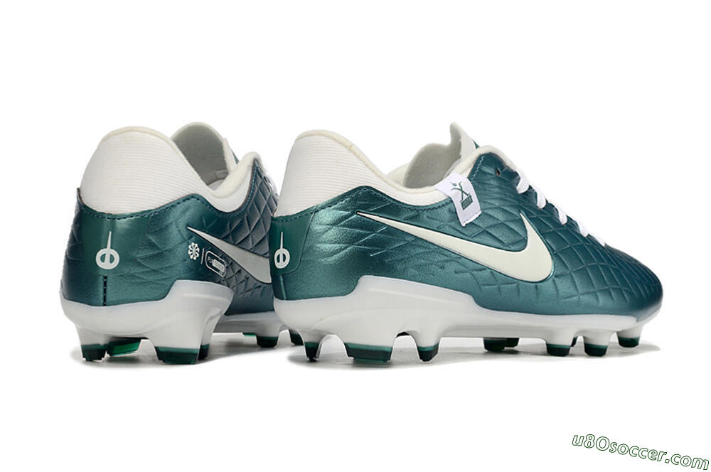 Nike Tiempo Legend 10 Academy FG Firm Ground Soccer Cleats - Green/Beige/White 6