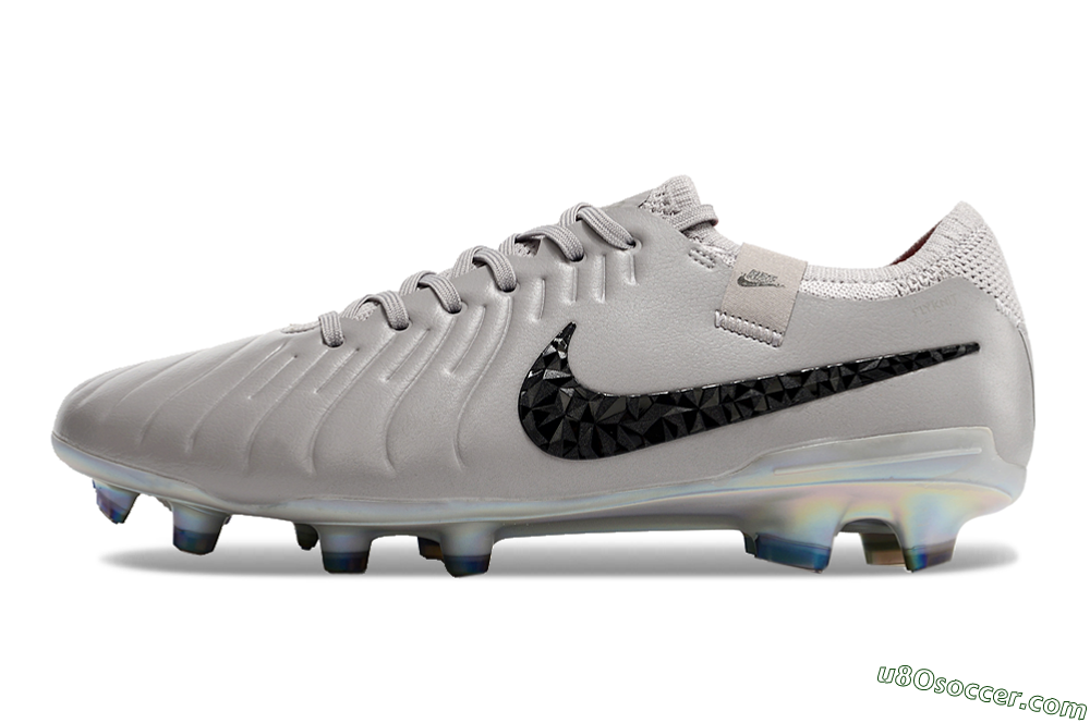 Nike Tiempo Legend 10 Elite FG Firm Ground Soccer Cleats - Grey/Black/Gold 2