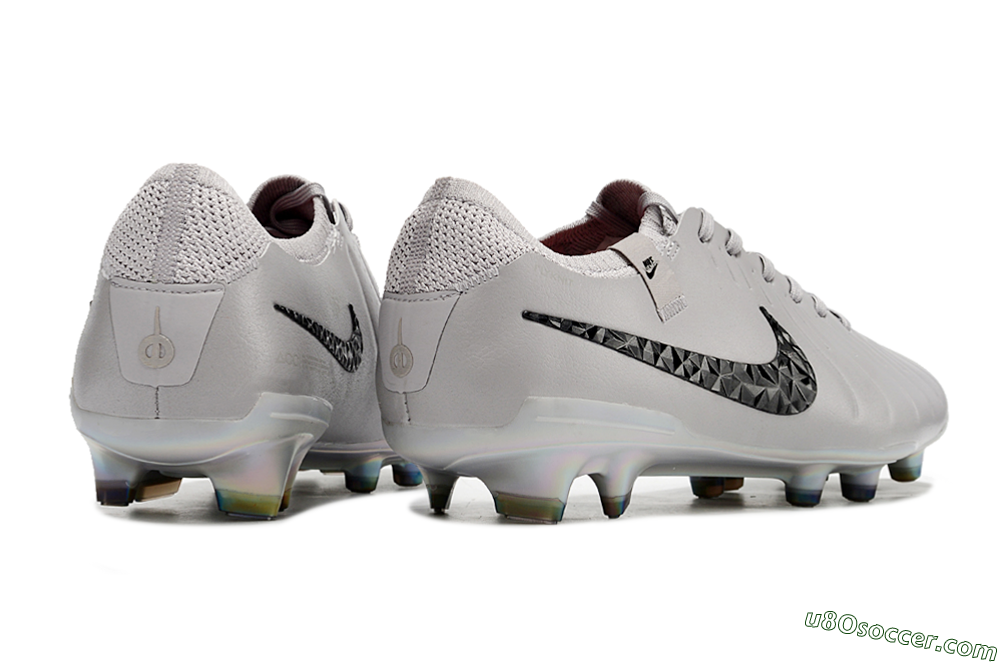 Nike Tiempo Legend 10 Elite FG Firm Ground Soccer Cleats - Grey/Black/Gold 6