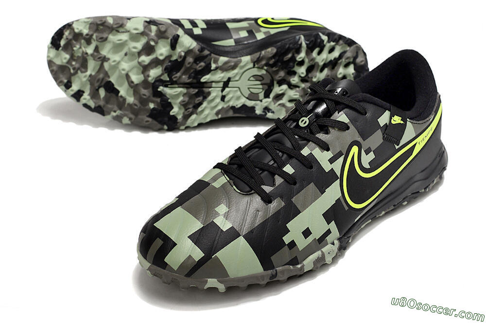 Nike Tiempo Legend 10 Academy TF Artificial Turf Soccer Shoes - Camo/Yellow 3