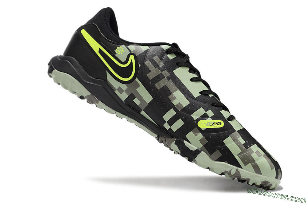 Nike Tiempo Legend 10 Academy TF Artificial Turf Soccer Shoes - Camo/Yellow 4