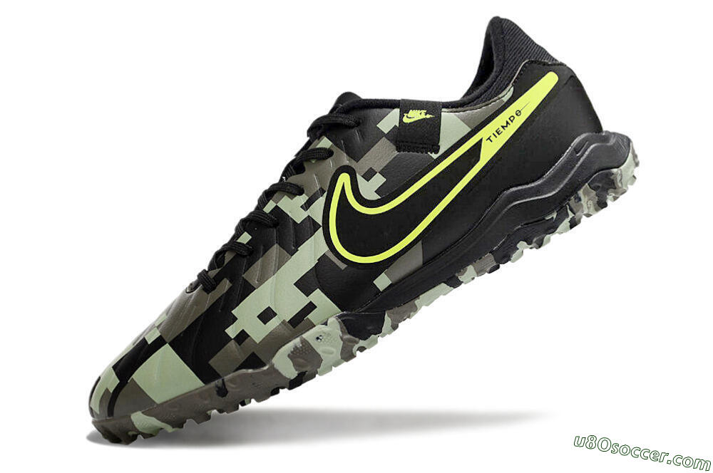 Nike Tiempo Legend 10 Academy TF Artificial Turf Soccer Shoes - Camo/Yellow 5