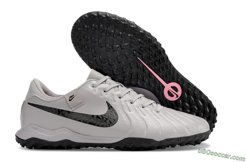 Nike Tiempo Legend 10 Academy TF Artificial Turf Soccer Shoes - Grey/Black/Pink 1