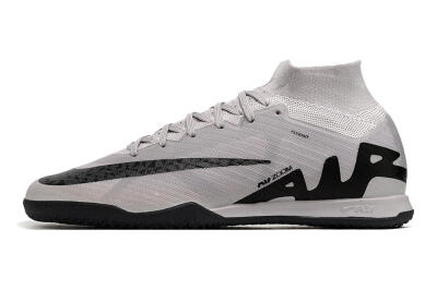 Nike Air Zoom Mercurial Superfly 9 Elite IC Indoor & Futsal Soccer Shoes - Grey/Black/Pink