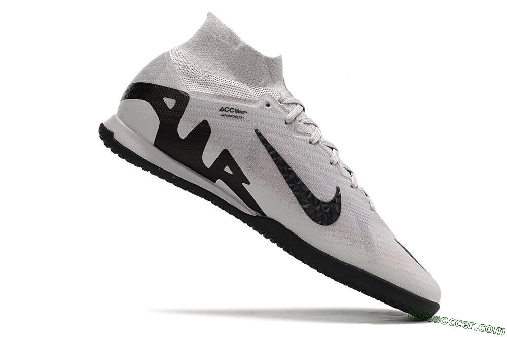 Nike Air Zoom Mercurial Superfly 9 Elite IC Indoor & Futsal Soccer Shoes - Grey/Black/Pink 4