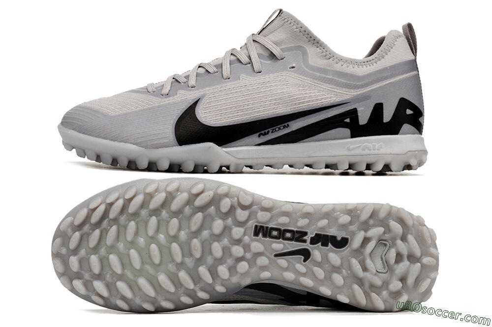 Nike Air Zoom Mercurial Vapor 15 Pro TF Artificial Turf Soccer Shoes - Grey/Black 0