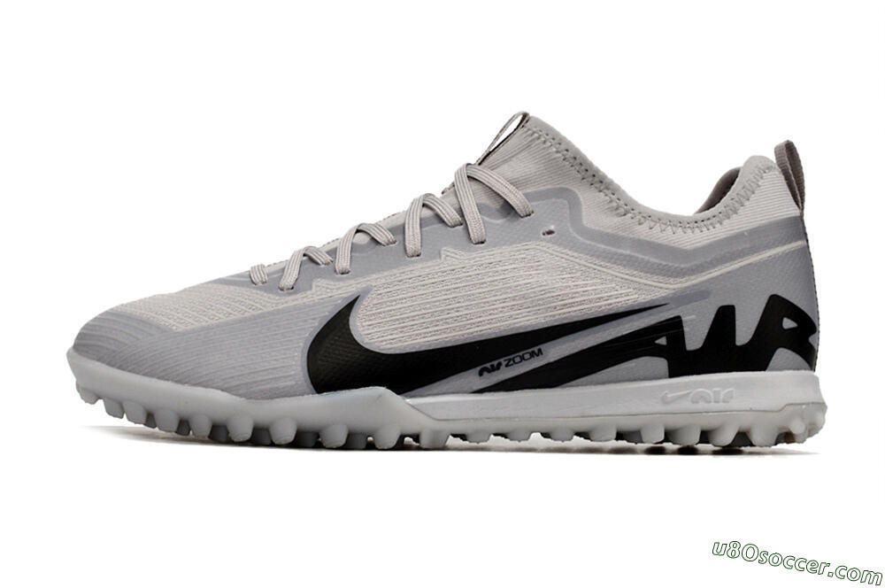 Nike Air Zoom Mercurial Vapor 15 Pro TF Artificial Turf Soccer Shoes - Grey/Black 2