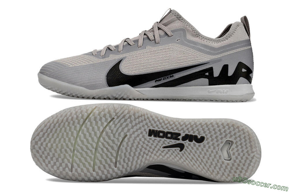 Nike Air Zoom Mercurial Vapor 15 Pro IC Indoor & Futsal Soccer Shoes - Grey/Black 0