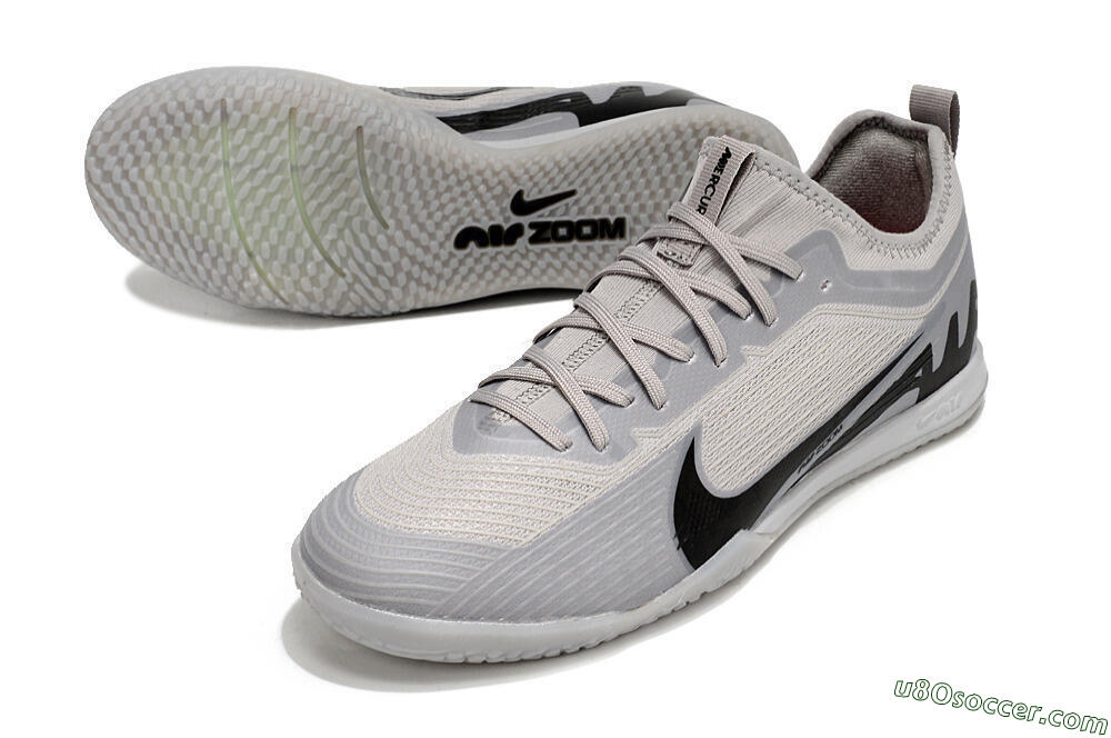Nike Air Zoom Mercurial Vapor 15 Pro IC Indoor & Futsal Soccer Shoes - Grey/Black 3