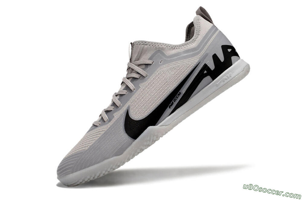 Nike Air Zoom Mercurial Vapor 15 Pro IC Indoor & Futsal Soccer Shoes - Grey/Black 5