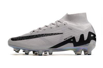Nike Air Zoom Mercurial Superfly 9 Elite AG Artificial Grass Soccer Cleats - Grey/Black/Gold