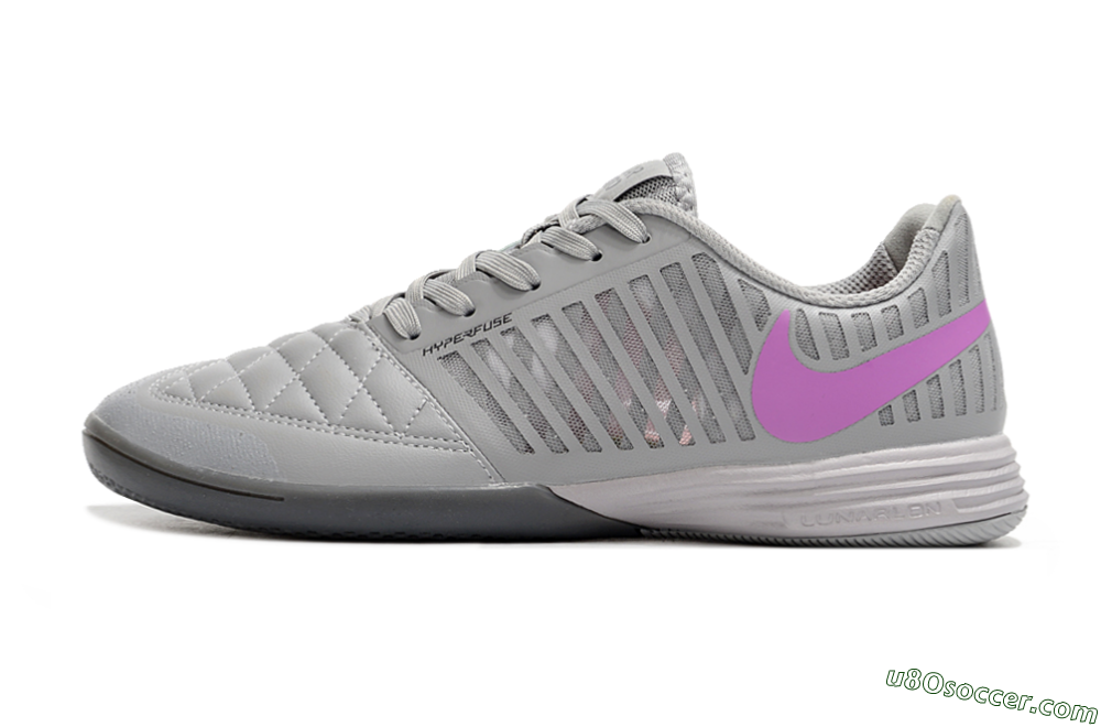 Nike Lunar Gato 2 IC Indoor & Futsal Soccer Shoes - Grey/Purple/White 2