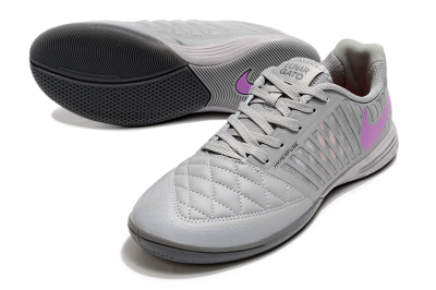 Nike Lunar Gato 2 IC Indoor & Futsal Soccer Shoes - Grey/Purple/White