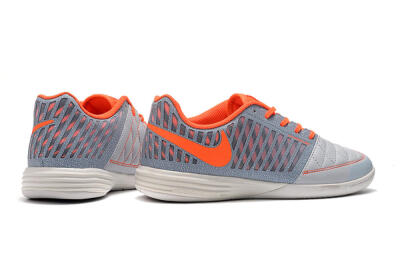 Nike Lunar Gato 2 IC Indoor & Futsal Soccer Shoes - White/Grey/Orange