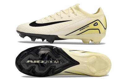 Nike Air Zoom Mercurial Vapor 16 Elite FG Firm Ground Soccer Cleats - Beige/Black/Yellow