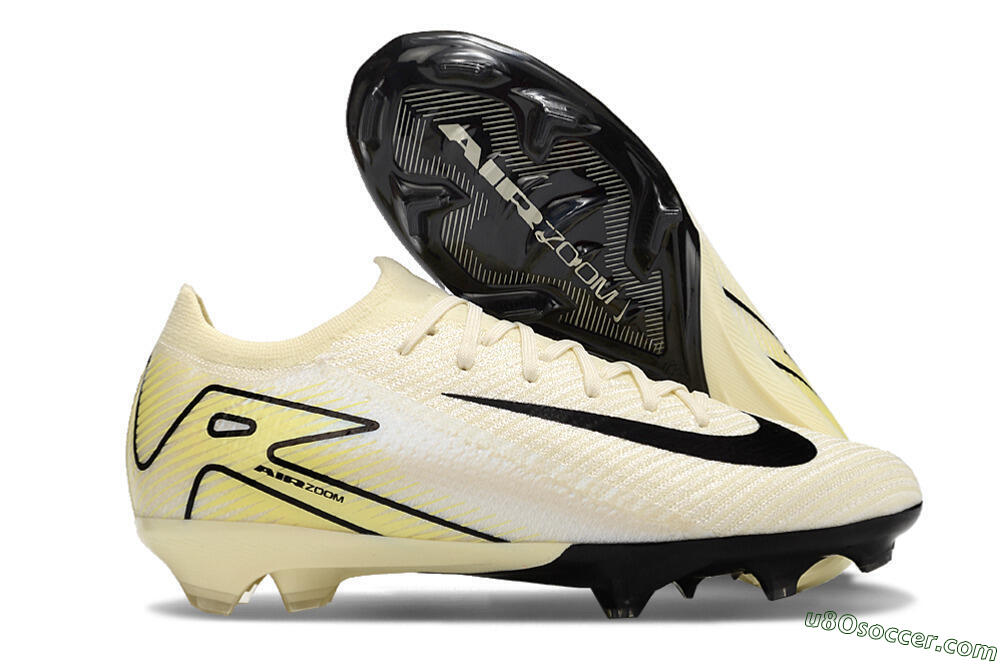 Nike Air Zoom Mercurial Vapor 16 Elite FG Firm Ground Soccer Cleats - Beige/Black/Yellow 1
