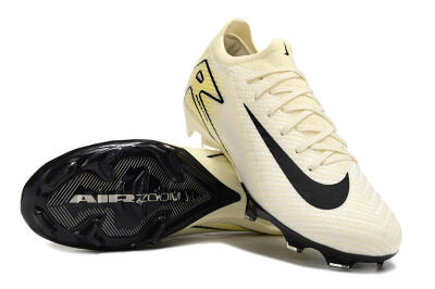Nike Air Zoom Mercurial Vapor 16 Elite FG Firm Ground Soccer Cleats - Beige/Black/Yellow