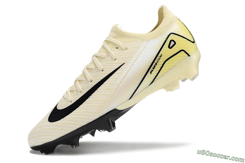 Nike Air Zoom Mercurial Vapor 16 Elite FG Firm Ground Soccer Cleats - Beige/Black/Yellow 5