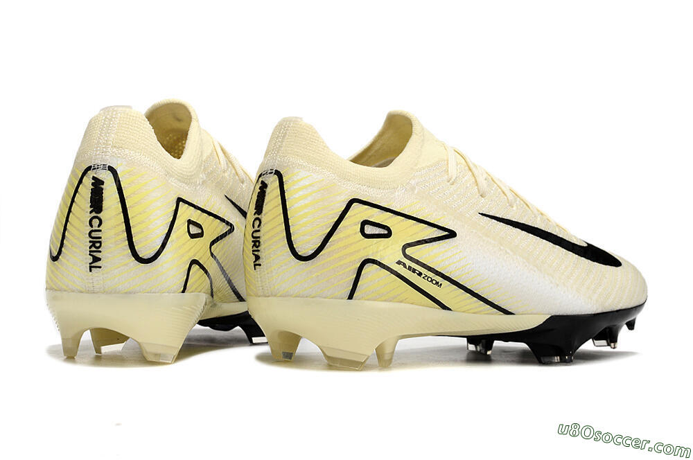 Nike Air Zoom Mercurial Vapor 16 Elite FG Firm Ground Soccer Cleats - Beige/Black/Yellow 6