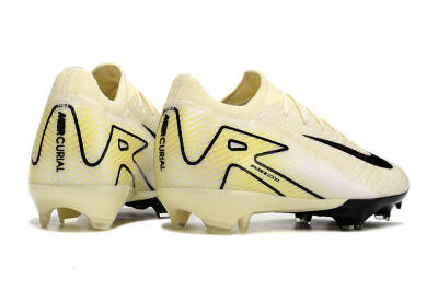 Nike Air Zoom Mercurial Vapor 16 Elite FG Firm Ground Soccer Cleats - Beige/Black/Yellow
