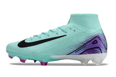 Nike Air Zoom Mercurial Superfly 10 Elite FG Firm Ground Soccer Cleats - Jade/Black/Purple