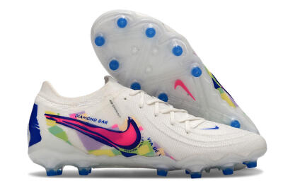 Nike Phantom Luna Elite AG Artificial Grass Soccer Cleats - White/Pink/Blue