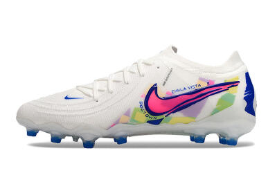 Nike Phantom Luna Elite AG Artificial Grass Soccer Cleats - White/Pink/Blue