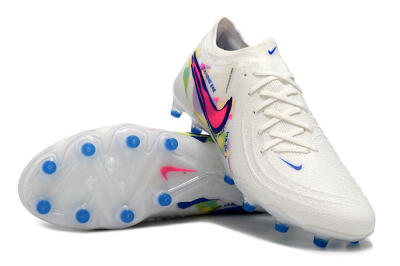 Nike Phantom Luna Elite AG Artificial Grass Soccer Cleats - White/Pink/Blue