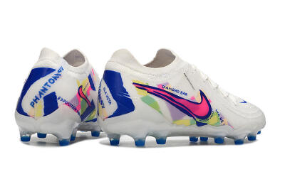 Nike Phantom Luna Elite AG Artificial Grass Soccer Cleats - White/Pink/Blue