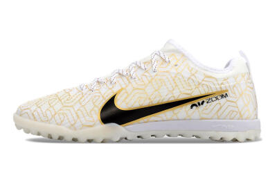 Nike Air Zoom Mercurial Vapor 15 Pro TF Artificial Turf Soccer Shoes - White/Gold/Black