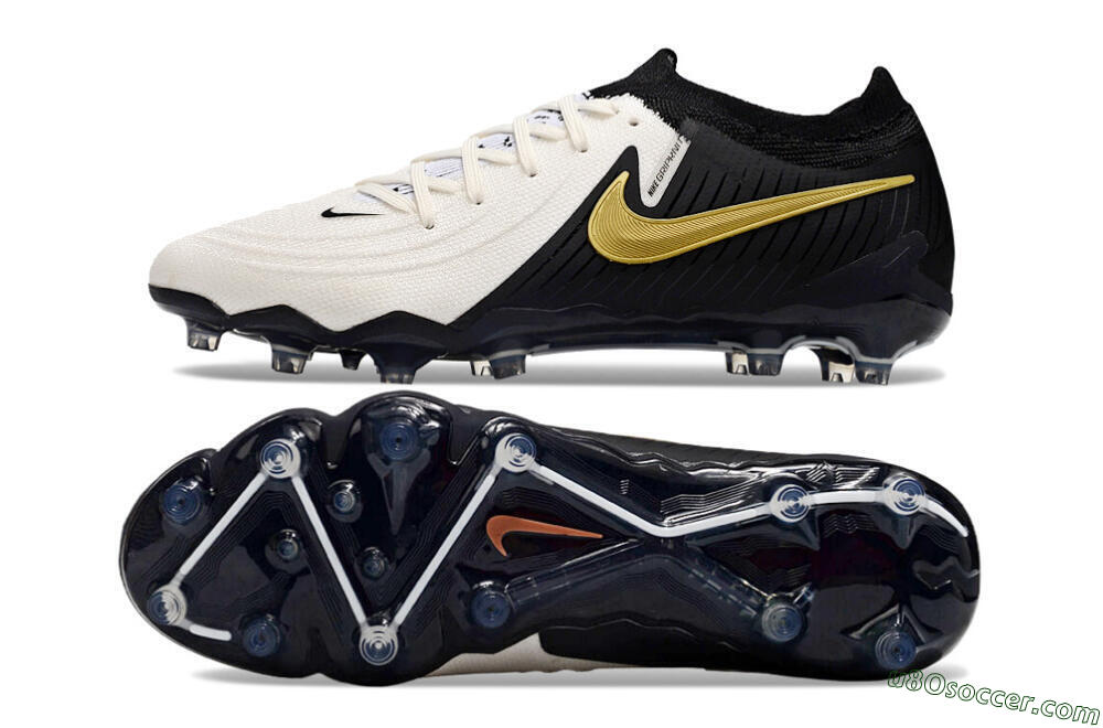 Nike Phantom Luna Elite AG Artificial Grass Soccer Cleats - White/Black/Gold 0