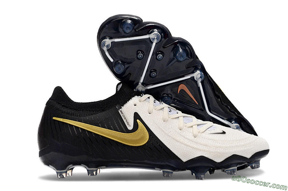 Nike Phantom Luna Elite AG Artificial Grass Soccer Cleats - White/Black/Gold 1