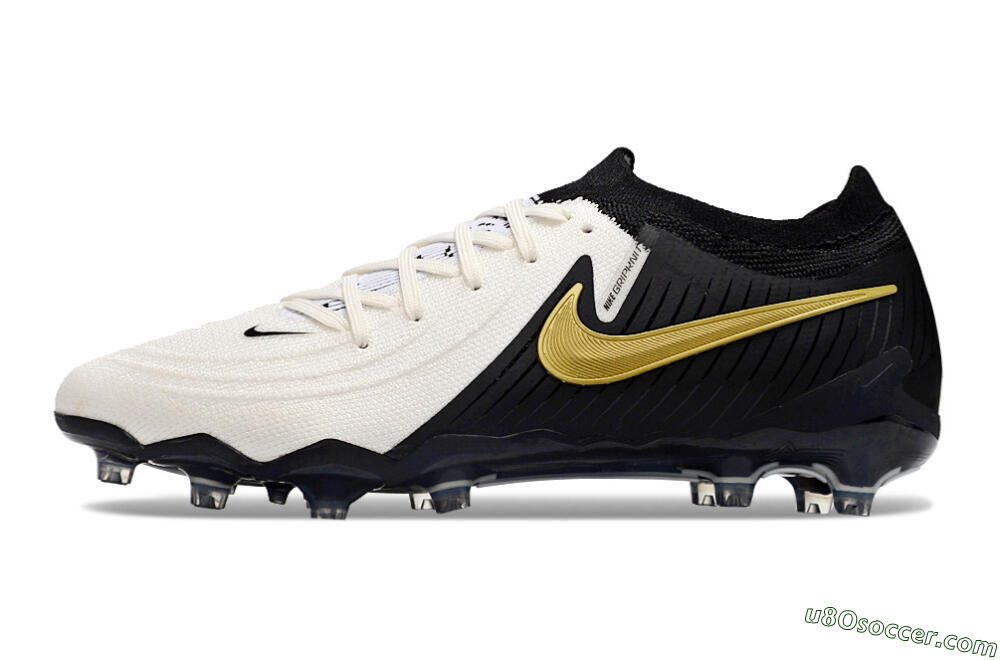 Nike Phantom Luna Elite AG Artificial Grass Soccer Cleats - White/Black/Gold 2