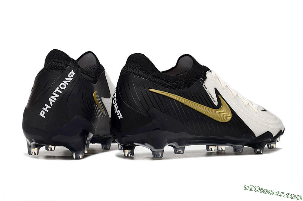 Nike Phantom Luna Elite AG Artificial Grass Soccer Cleats - White/Black/Gold 6