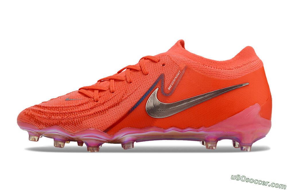 Nike Phantom Luna Elite AG Artificial Grass Soccer Cleats - Red/Silver/Gold 2