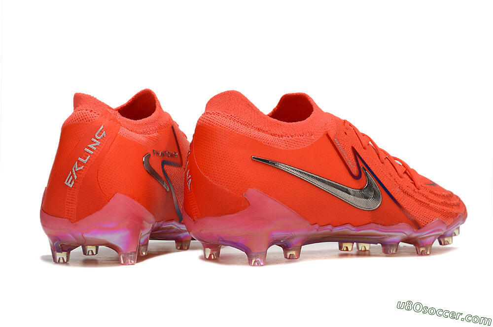 Nike Phantom Luna Elite AG Artificial Grass Soccer Cleats - Red/Silver/Gold 6