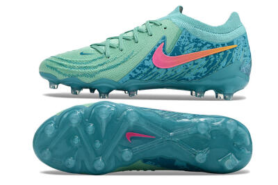 Nike Phantom Luna Elite AG Artificial Grass Soccer Cleats - Jade/Pink/Yellow