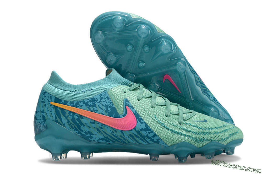 Nike Phantom Luna Elite AG Artificial Grass Soccer Cleats - Jade/Pink/Yellow 1
