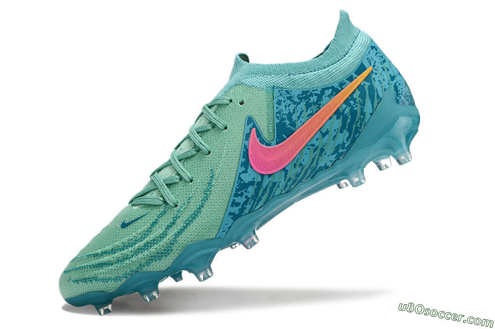 Nike Phantom Luna Elite AG Artificial Grass Soccer Cleats - Jade/Pink/Yellow 5