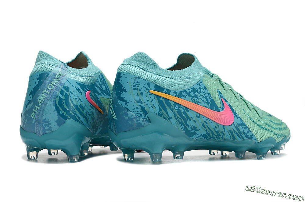 Nike Phantom Luna Elite AG Artificial Grass Soccer Cleats - Jade/Pink/Yellow 6